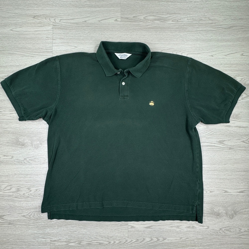 Brooks Brothers Mens Polo Shirt Golden Fleece Green XL Short Sleeve Cotton Pique
